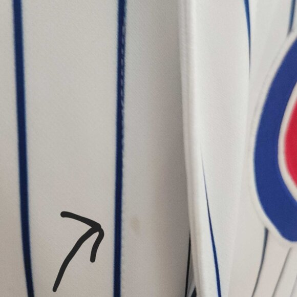 CHICAGO CUBS KERRY WOOD WHITE PINSTRIPE #34 MLB JERSEY -Size Small - Picture 8 of 8